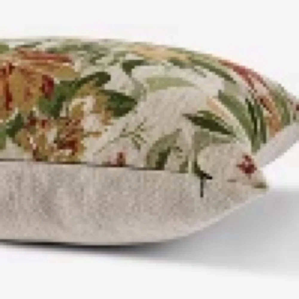 2/ Woven Holiday Floral Square Throw Pillow designed with Studio Mcgee